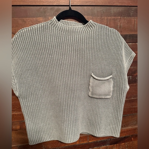 Zenana Sweaters - Zenana Crop Sweater ~ Light Gray